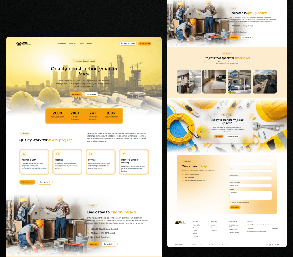 After - DMC Website Redesign